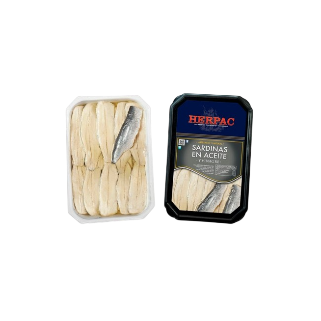 HERPAC SARDINA EN ACEITE+VINAGRE BAND/500.GR.