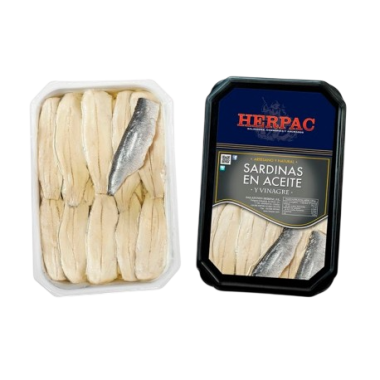 HERPAC SARDINA EN ACEITE+VINAGRE BAND/500.GR.