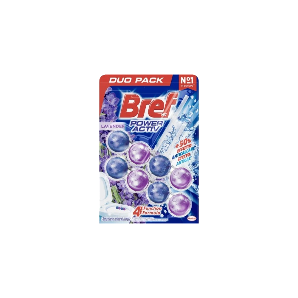 LIMPIADOR WC BREF PODER ACTIVO LAVANDA PACK-2 UD.