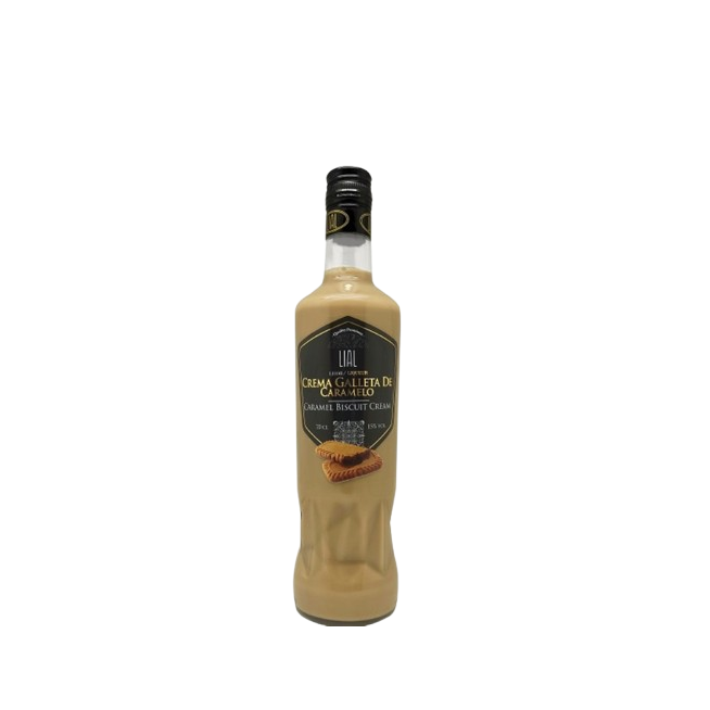 LICOR CREMA GALLETA DE CARAMELO  LIAL 15º  B/70CL.