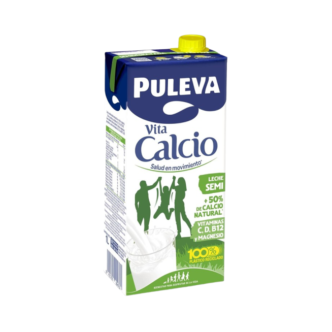 LECHE PULEVA CALCIO SEMIDESNATA BRICK 1 L