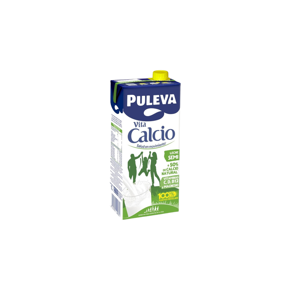 LECHE PULEVA CALCIO SEMIDESNATA BRICK 1 L