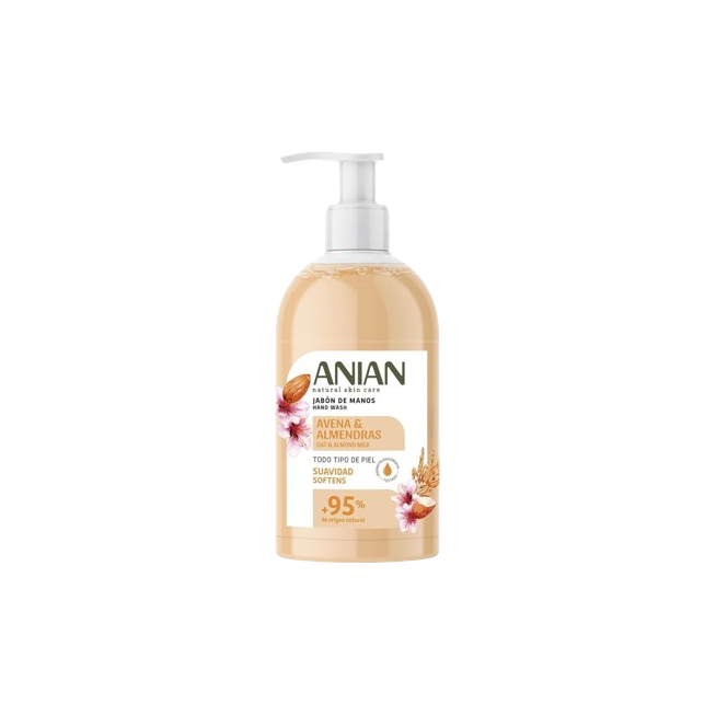 JABON MANOS LIQUIDO ANIAN AVENA/ALMENDRAS DF/500ML