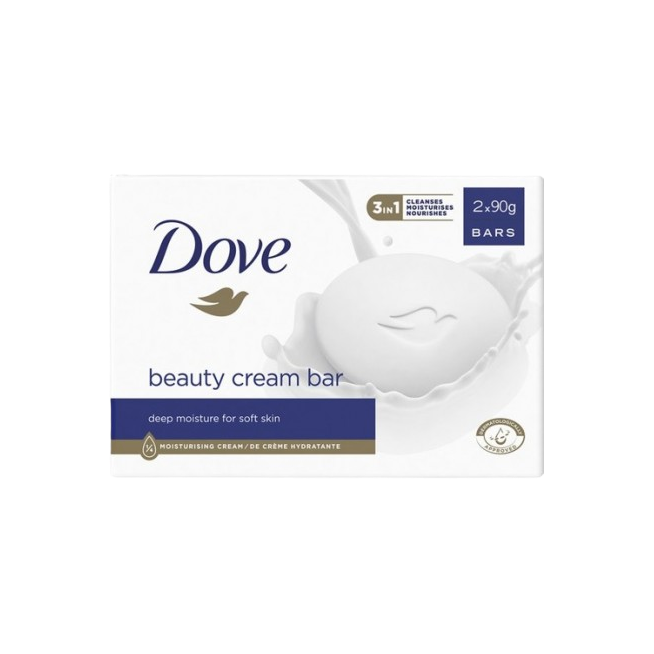 JABON PASTILLA DOVE TOCADOR 90GR PACK-2 UD
