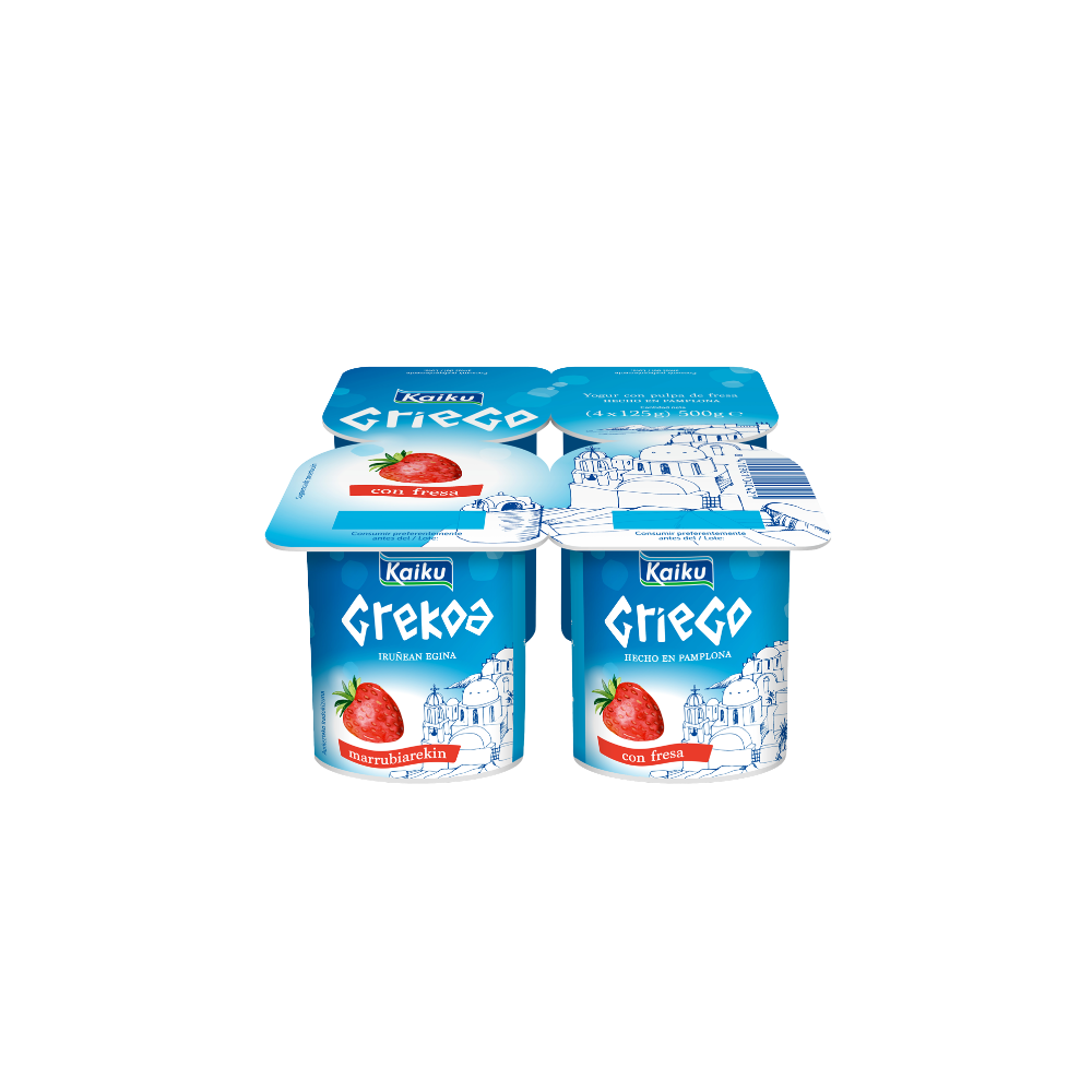 KAIKU YOGUR GRIEGO C/ PULPA FRESA P/4UD.