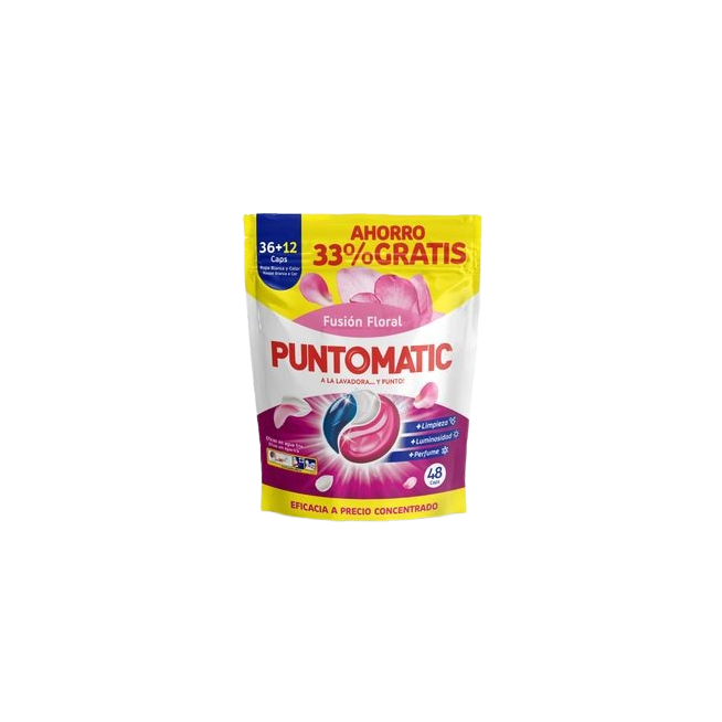 DETERGENTE PUNTOMATIC CAPSULA FLORAL B/36+12
