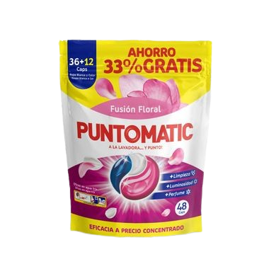DETERGENTE PUNTOMATIC CAPSULA FLORAL B/36+12