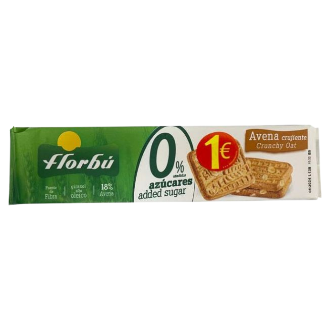 DULCES LAGUIMAR FLORBU AVENA CRUJIENTE S/AZ 150G