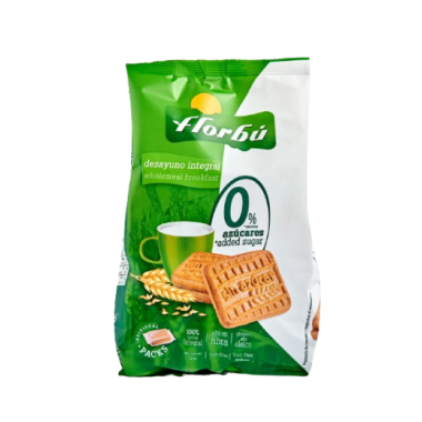 GALLETAS INTEGRAL C/FIBRA FLORBU BOLSA/350.GR