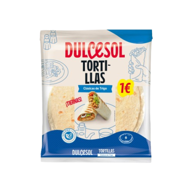 DULCESOL TORTILLAS TRIGO CLASICA B/288GR 1€