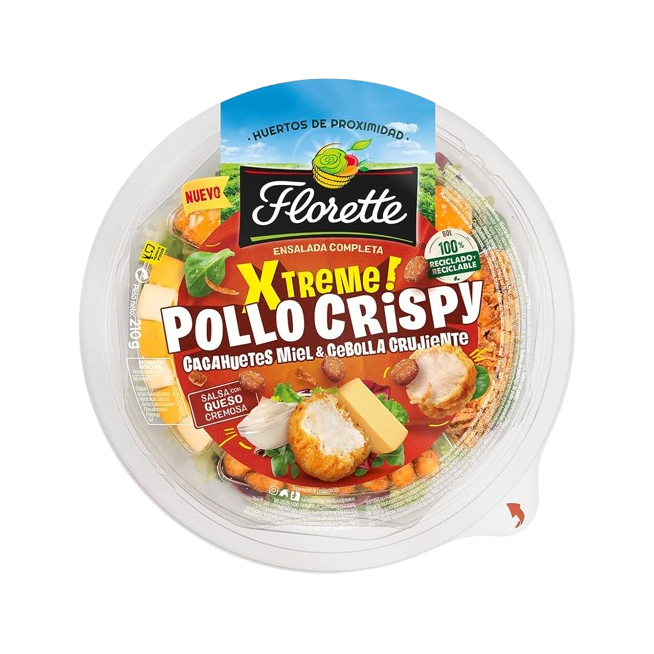 FLORETTE ENSALADA COMPLETA POLLO CRISPY B/210GR