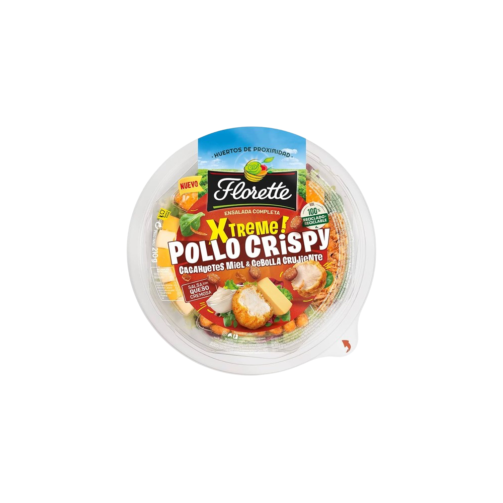 FLORETTE ENSALADA COMPLETA POLLO CRISPY B/210GR