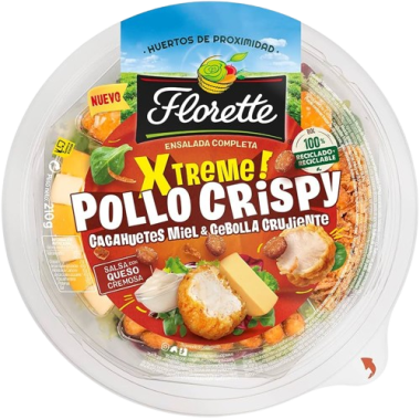 FLORETTE ENSALADA COMPLETA POLLO CRISPY B/210GR