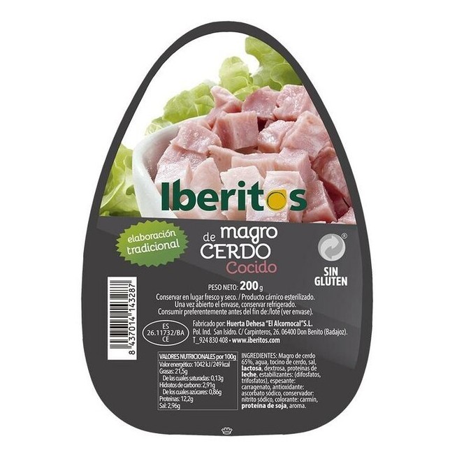 FIAMBRE MAGRO CERDO IBERITOS L/200 GR