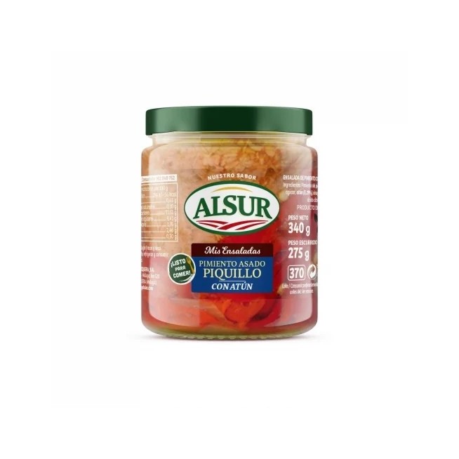 ENSALADA PTO.PIQ.ATUN ALSUR TARRO CRISTAL 275 GR