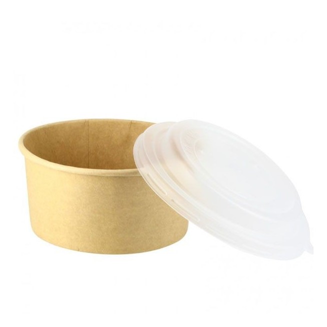 ENSALADERA CARTON KRAFT+TAPA 750ML P/25UD