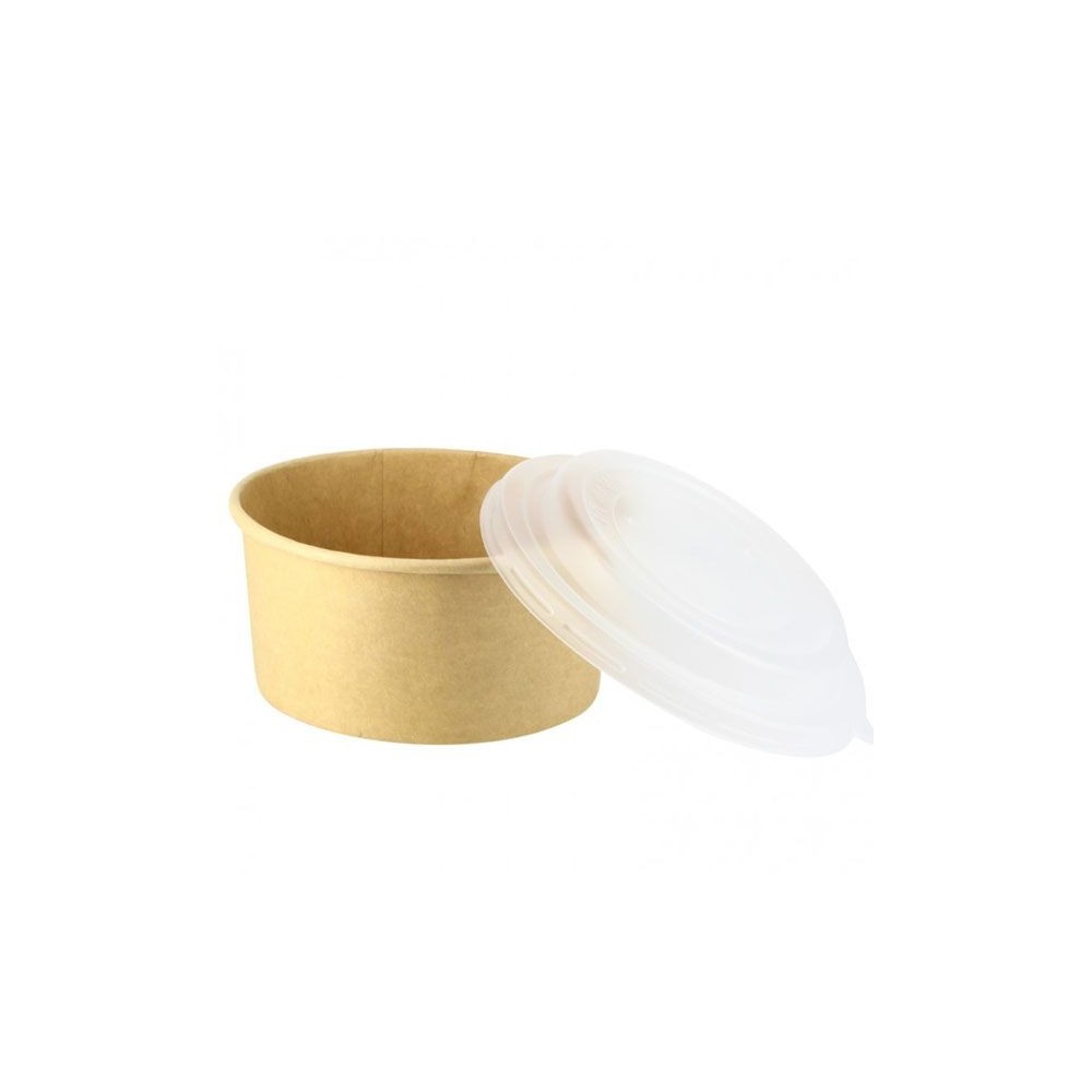 ENSALADERA CARTON KRAFT+TAPA 750ML P/25UD