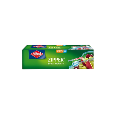 BOLSA CONGELACION ALBAL ZIPPER 2 TAMAÑOS P/20 UD