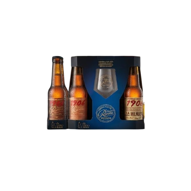 CERVEZA E.GALICIA PACK RIVERA REPOSADA + COPA (4B)