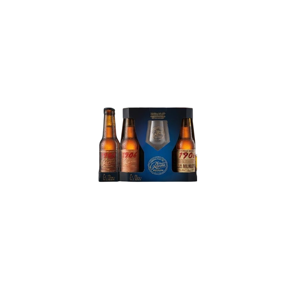 CERVEZA E.GALICIA PACK RIVERA REPOSADA + COPA (4B)