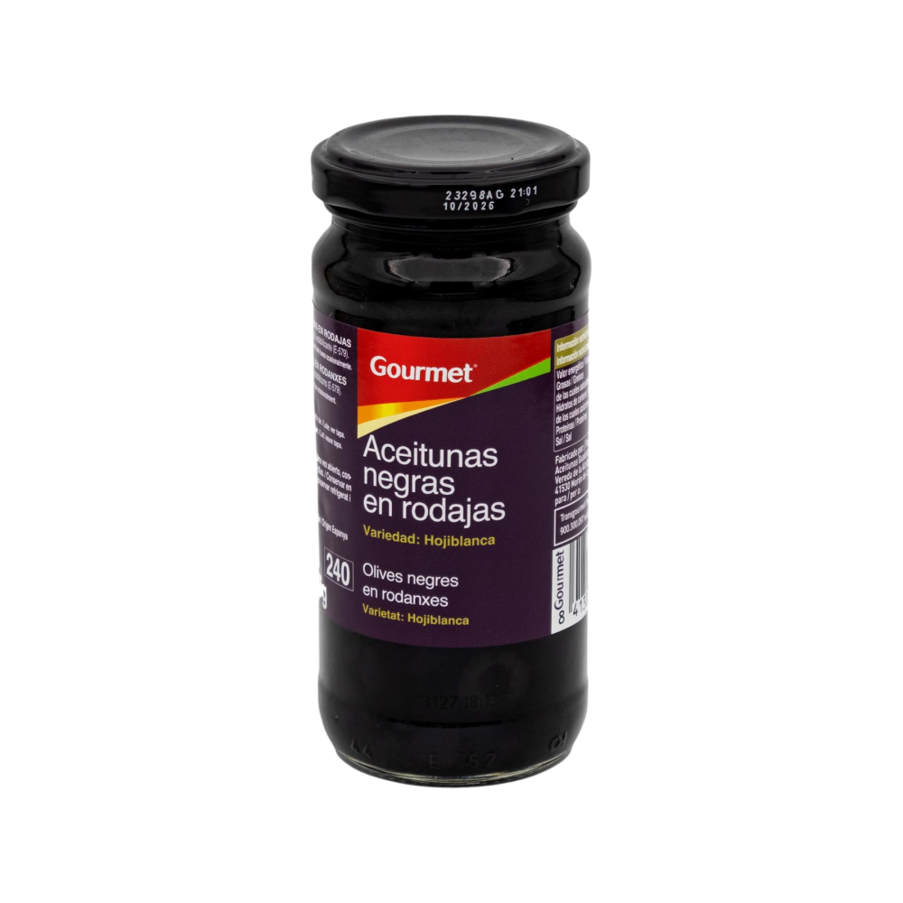 ACEITUNA GOURMET NEGRA RODAJA T/C 105 GR