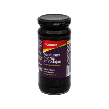 ACEITUNA GOURMET NEGRA RODAJA T/C 105 GR