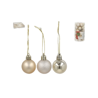 ADORNO NAVIDEÑO GERIMPORT BOLAS DORADAS P/36U