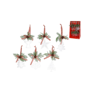 ADORNO NAVIDEÑO GERIMPORT COLGANTE FIGURAS 11CM UD
