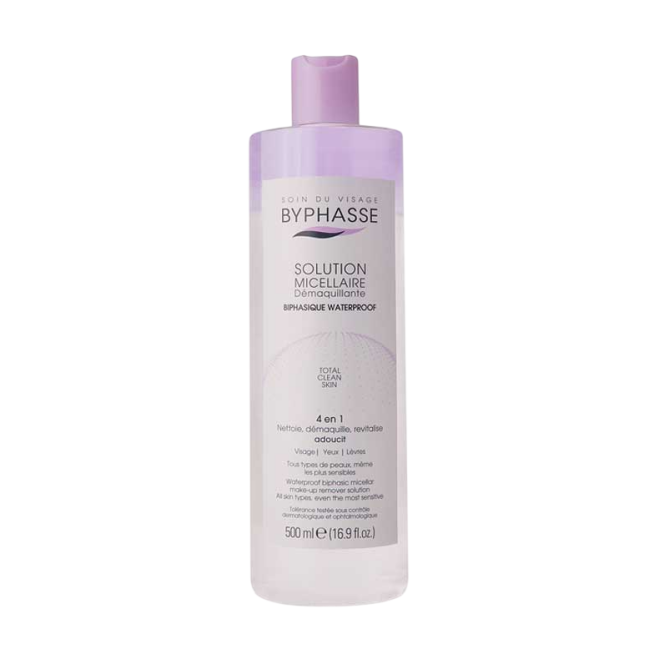 AGUA MICELAR BYPHASSE WATERPROOF 4 EN1 B/500 ML