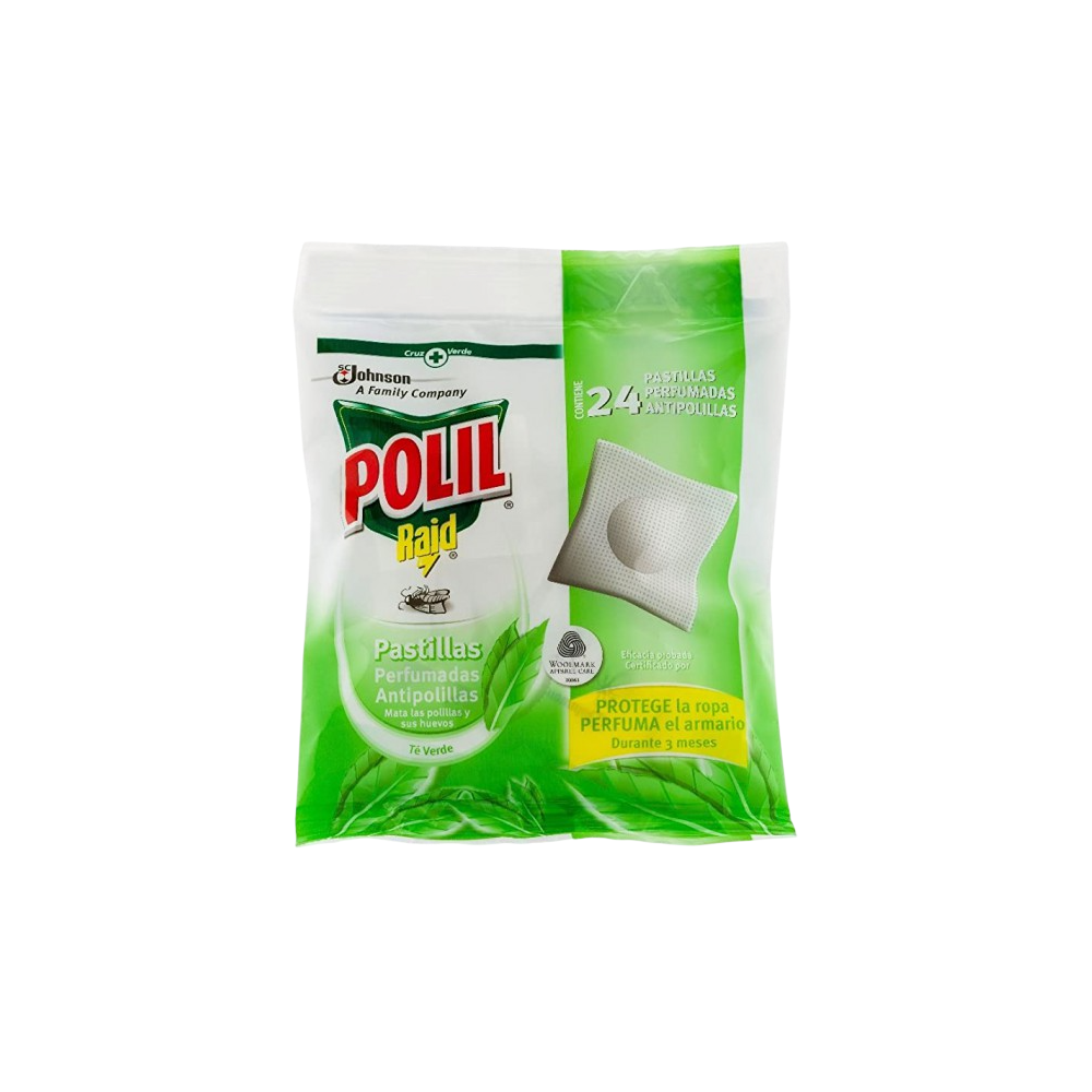 ANTIPOLILLAS POLIL RAID TE VERDE B/24 UNIDADES