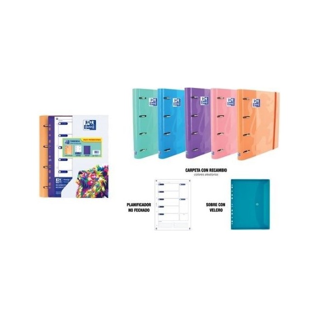 PP CARPETA OXFORD 4 ANILLAS Fº C/RECAMB-SEPAR-PLAN