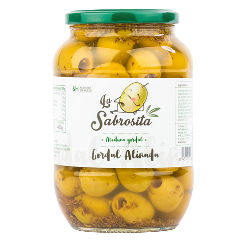 ACEITUNA LA SABROSITA GORDAL CHUPADEDOS T/C 850GR