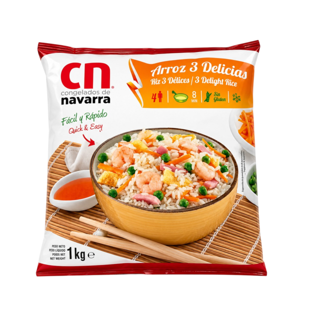 ARROZ 3 DELICIAS TORTILLA CONGELADO NAVARRA B/450G