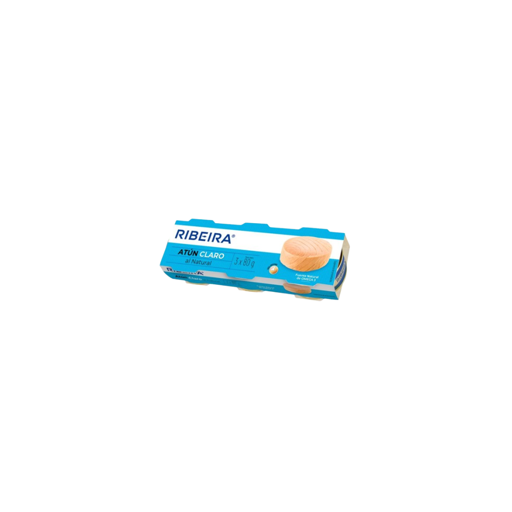 ATUN RIBEIRA CLARO NATURAL 56 GR PACK-3 UD