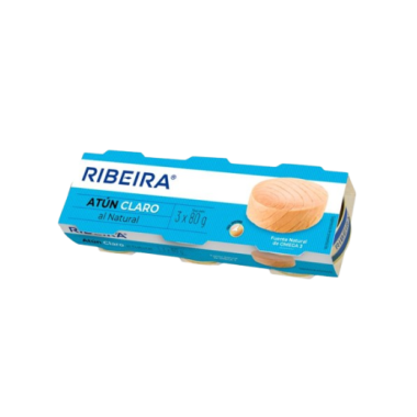 ATUN RIBEIRA CLARO NATURAL 56 GR PACK-3 UD