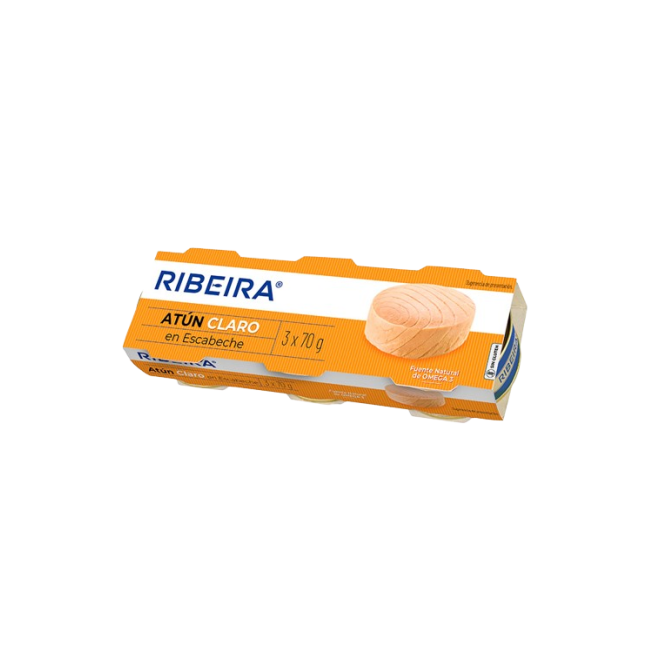 ATUN RIBEIRA CLARO ESCABECHE 52 GR PACK-3 UD