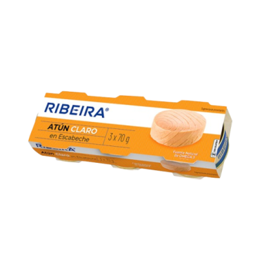 ATUN RIBEIRA CLARO ESCABECHE 52 GR PACK-3 UD