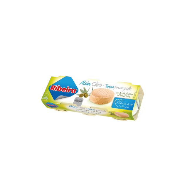 ATUN RIBEIRA CLARO A/OLIVA R/SAL 52 GR PACK-3 UD