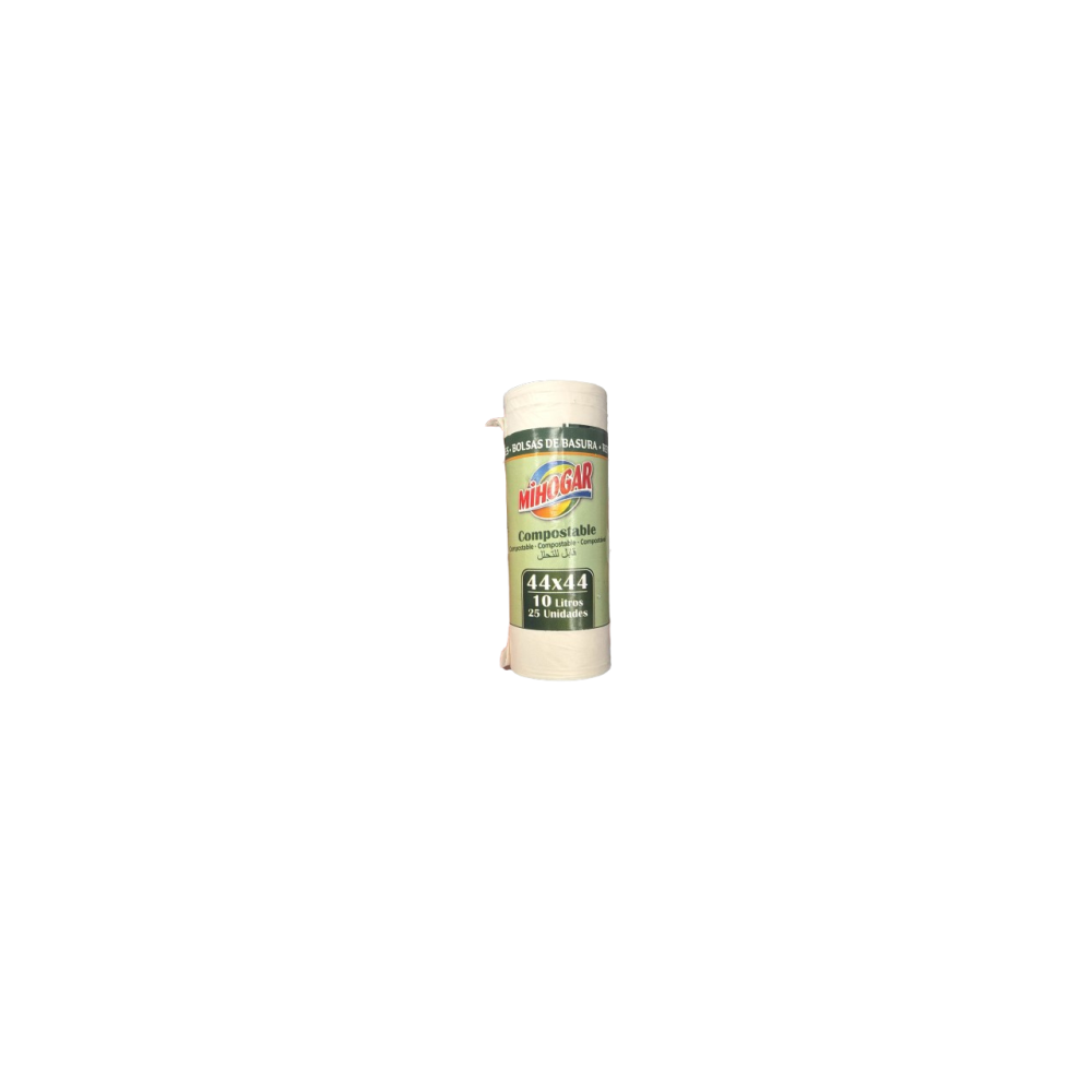 B/BASURA 44X44 MIHOGAR COMPOSTABLE 10L B/25 UD