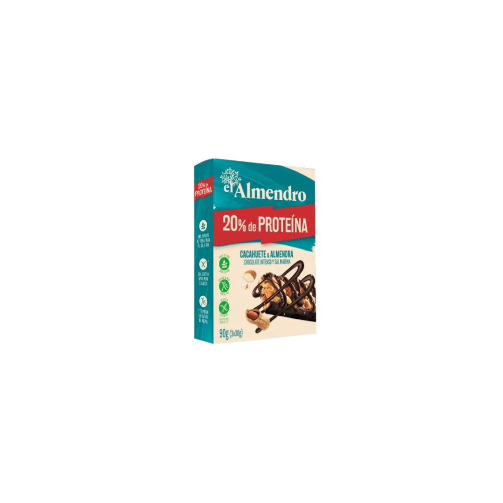CEREALES BARRITA EL ALMENDRO CACAHUETE PROT P/3 UD
