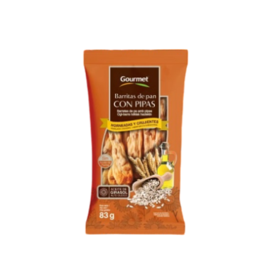 PAN BARRITA GOURMET CON PIPAS B/83 GR