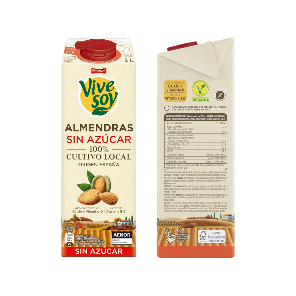 VIVESOY BEBIDA DE ALMENDRAL S/A BRICK-1 L