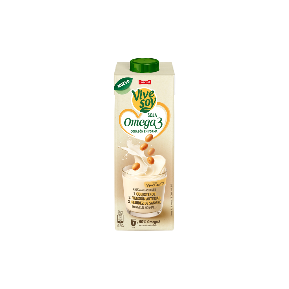 VIVESOY BEBIDA DE SOJA OMEGA 3  PASCUAL B/1 L