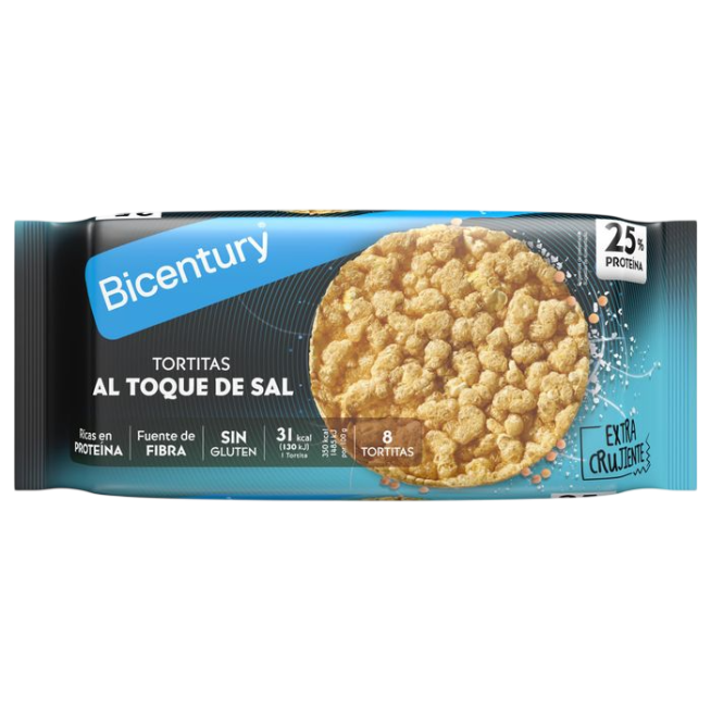 BICENTURY TORTITAS PUNTO DE SAL+PROTEINA P/70GR