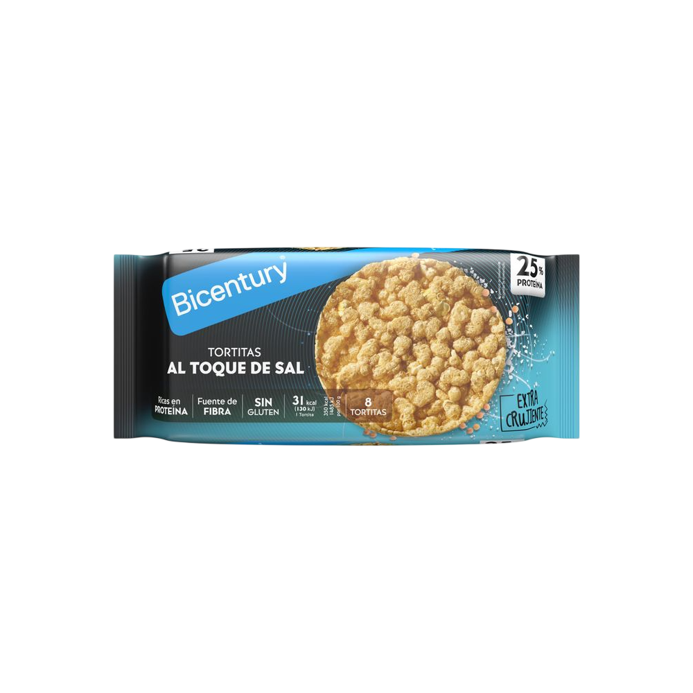 BICENTURY TORTITAS PUNTO DE SAL+PROTEINA P/70GR