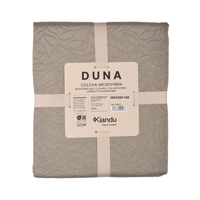 COLCHA BOUTI DUNA 180X260 ALMENDRA UNIDAD