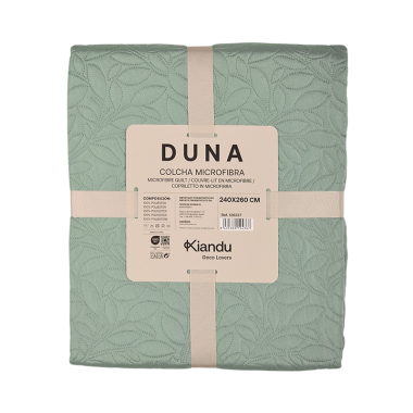COLCHA BOUTI DUNA 240X260 VERDE MAR UNIDAD
