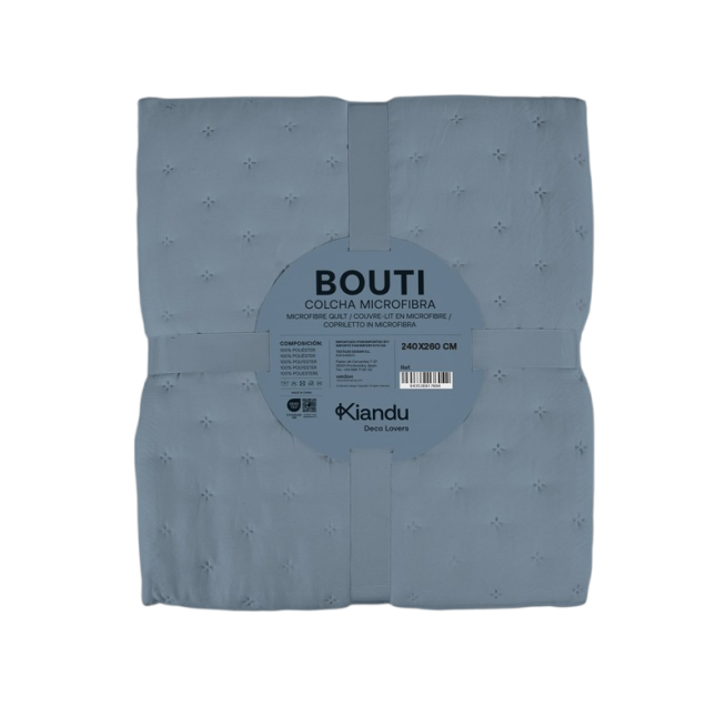 COLCHA BOUTI DAYLI 240X250 INDIGO UNIDAD