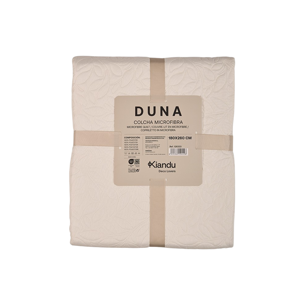 COLCHA BOUTI DUNA 180X260 CRUDO UNIDAD