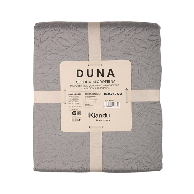 COLCHA BOUTI DUNA 180X260 GRIS UNIDAD